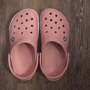 Pink crocs